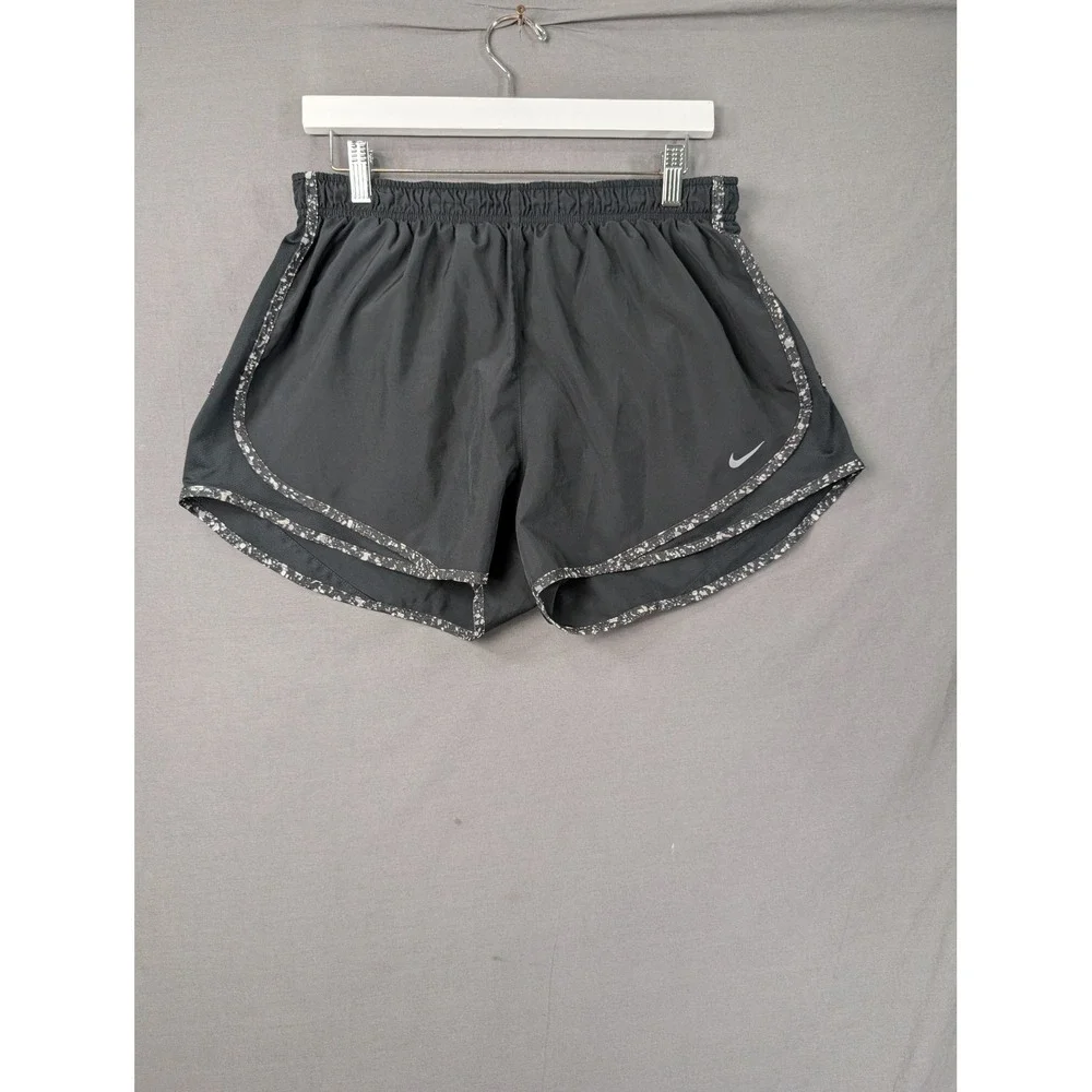 Nike Womens Dry Tempo Running Shorts‎ Black Gray XL